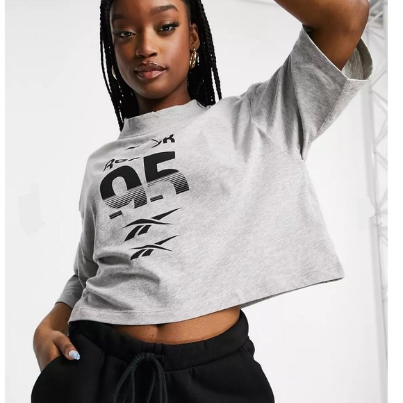 Reebok wor myt rbk graphic t-shirt, Cropped, Short Sleeve, Black, Size XL - Picture 9 of 10